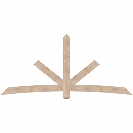 Ekena Millwork Alberta Smooth Timber Gable Bracket, Douglas Fir, 108"W x 49"H x 1 1/2"D x 5 1/2"F, 11/12 Pitch GBW108X49X0206ALB00SDF